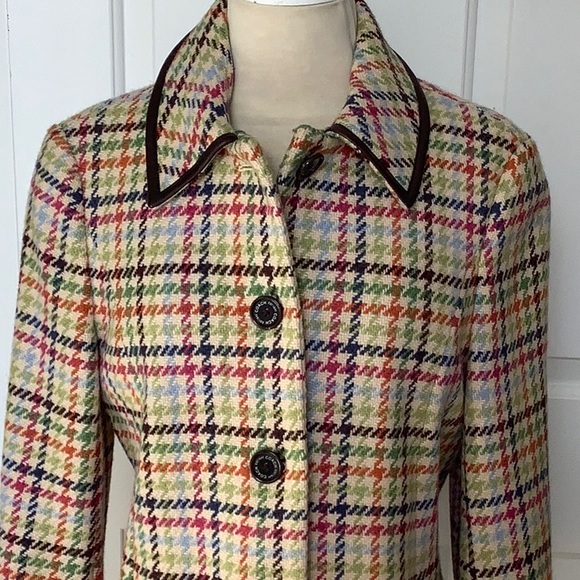 Coach Tattersall Hampton Tweed Wool Coat. Size S. EUC - Picture 3 of 14